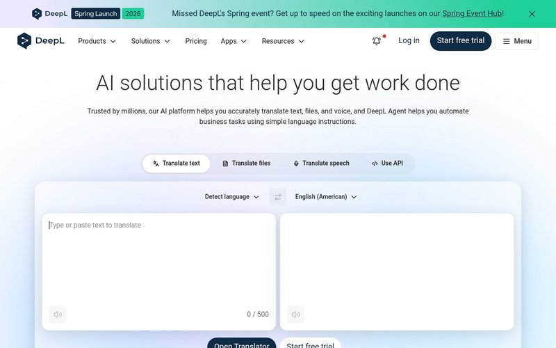DeepL Japanese translation tool homepage - ai tools learning japanese japan