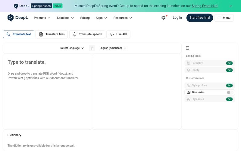DeepL translator homepage Japanese interface - deepl vs chatgpt japanese japan