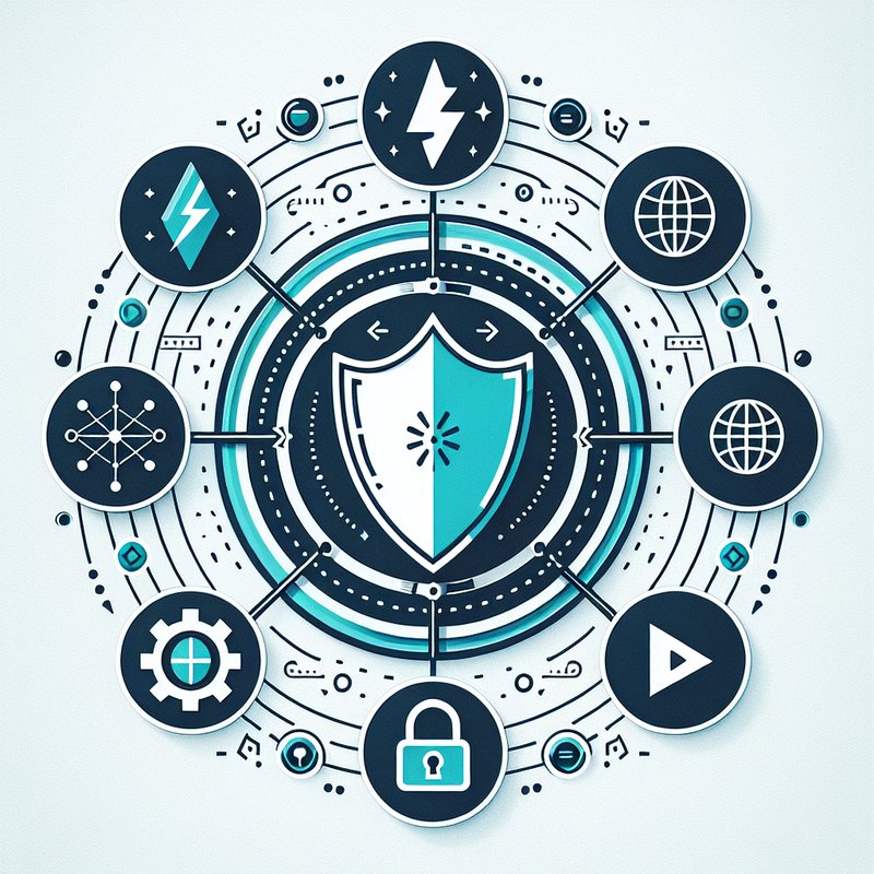VPN service feature illustration with shield speed servers privacy streaming icons - best vpn japan