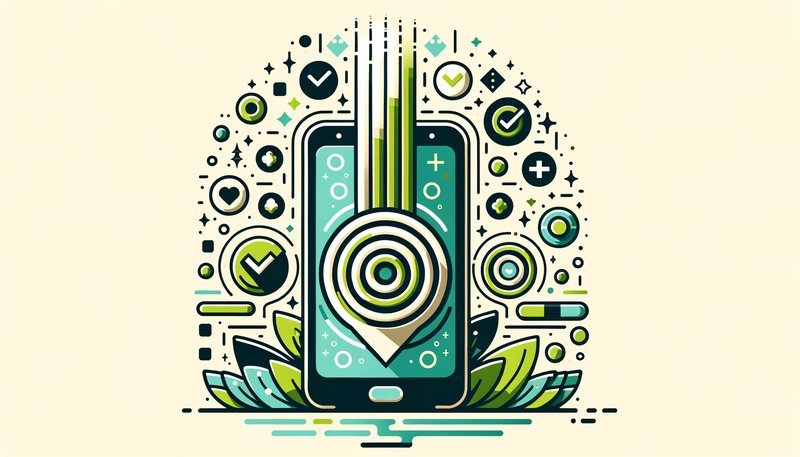 Gamified Japanese learning app concept — abstract illustration
