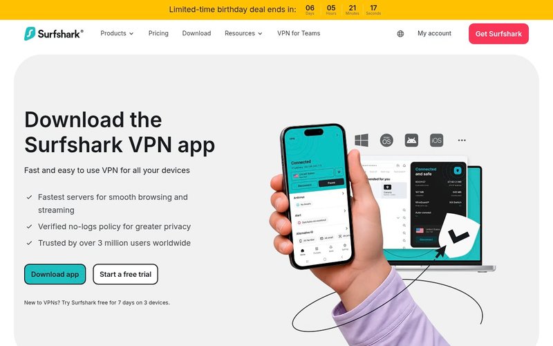 Surfshark download and app setup guide page - surfshark vpn japan review